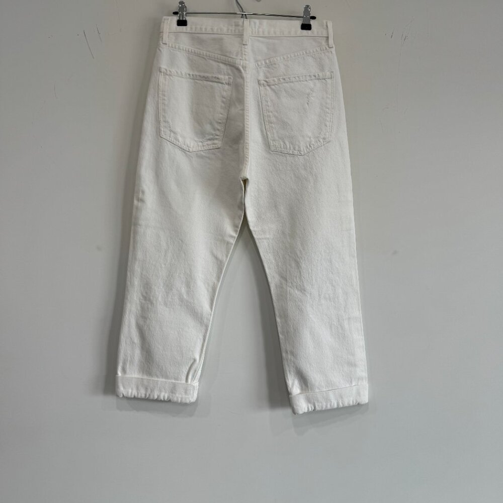 Agolde White 90s Mid Rise Loose Fit Jeans Button Fly, Size 29 - Picture 10 of 17